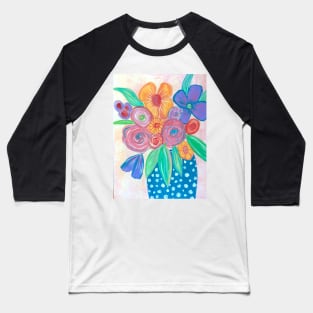 Bright Expressive Florals in vase Baseball T-Shirt